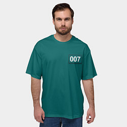 Футболка оверсайз мужская Игрок 007 - Игра в кальмара, цвет: 3D-принт — фото 2
