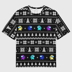 Мужская футболка оверсайз Ornament - Among Us new year