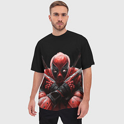 Футболка оверсайз мужская Bloody Deadpool, цвет: 3D-принт — фото 2
