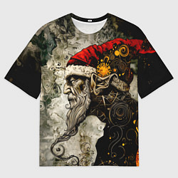 Футболка оверсайз мужская Санта демон стимпанк, цвет: 3D-принт