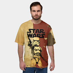 Футболка оверсайз мужская Звездные войны - клон, цвет: 3D-принт — фото 2