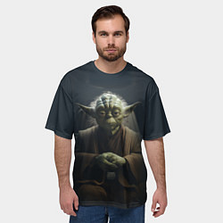 Футболка оверсайз мужская Мастер Йода, цвет: 3D-принт — фото 2