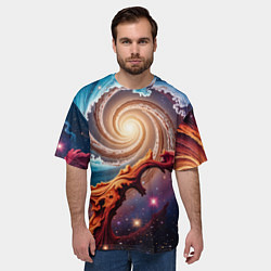 Футболка оверсайз мужская Энергия космоса, цвет: 3D-принт — фото 2