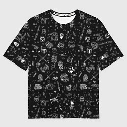 Мужская футболка оверсайз Звездные войны паттерн