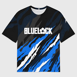 Футболка оверсайз мужская Блюлок - синий языки, цвет: 3D-принт