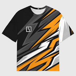 Мужская футболка оверсайз Zeekr - orange colors