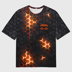 Мужская футболка оверсайз Arctic Monkeys - плиты с подсветкой