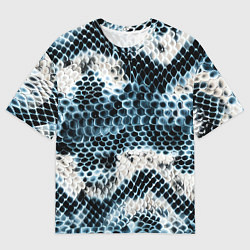 Мужская футболка оверсайз Змеиный тренд