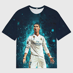 Футболка оверсайз мужская Мадрид - Роналдо, цвет: 3D-принт