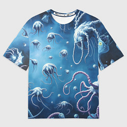 Футболка оверсайз мужская Мир фантастических осьминогов, цвет: 3D-принт