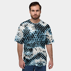 Футболка оверсайз мужская Из кожи змеи, цвет: 3D-принт — фото 2
