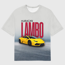 Мужская футболка оверсайз Итальянский суперкар Lambo Huracan