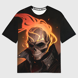 Футболка оверсайз мужская Призрачный гонщик, цвет: 3D-принт