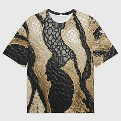 Мужская футболка оверсайз В коже рептилии