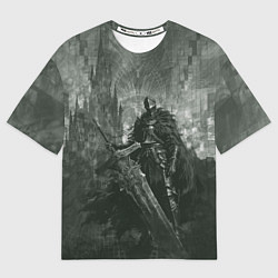 Футболка оверсайз мужская Рыцарь с большим мечом, цвет: 3D-принт