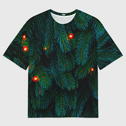 Мужская футболка оверсайз Еловые ветви