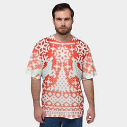 Футболка оверсайз мужская Новогодняя шкура змеи, цвет: 3D-принт — фото 2