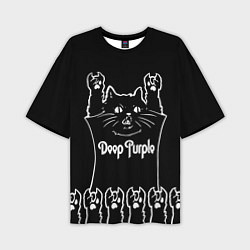 Футболка оверсайз мужская Deep Purple: cat rock, цвет: 3D-принт