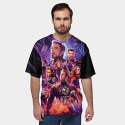 Футболка оверсайз мужская Герои из Мстители финал, цвет: 3D-принт — фото 2