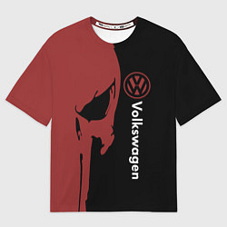 Мужская футболка оверсайз Volkswagen и череп