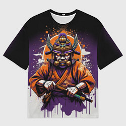 Футболка оверсайз мужская Самурай в маске, цвет: 3D-принт