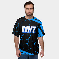 Футболка оверсайз мужская Dayz полосы трещины лого, цвет: 3D-принт — фото 2