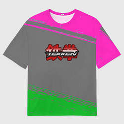 Футболка оверсайз мужская Tekken краски неоновые, цвет: 3D-принт