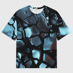 Мужская футболка оверсайз The liquid substance is grey