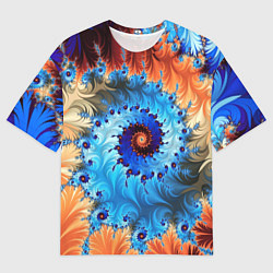 Мужская футболка оверсайз Оптические узоры текстура