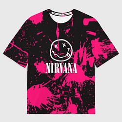 Мужская футболка оверсайз Nirvana pink color