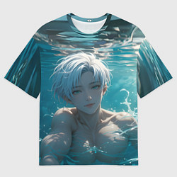 Футболка оверсайз мужская Парень в бассеине, цвет: 3D-принт