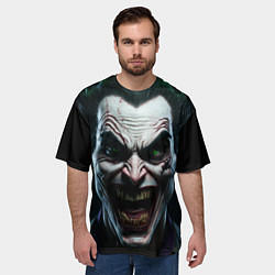 Футболка оверсайз мужская Джокер - лицо, цвет: 3D-принт — фото 2