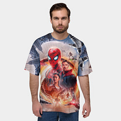 Футболка оверсайз мужская Герои Человек паук нет пути домой, цвет: 3D-принт — фото 2