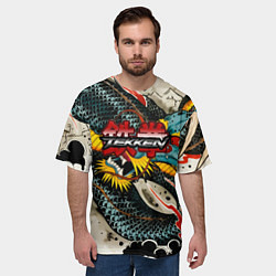 Футболка оверсайз мужская Tekken dragon tatoo, цвет: 3D-принт — фото 2