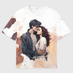 Футболка оверсайз мужская Семейная пара, цвет: 3D-принт