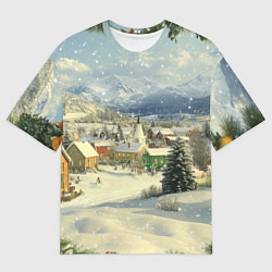 Футболка оверсайз мужская Дух рождества, цвет: 3D-принт