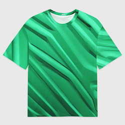 Мужская футболка оверсайз Зелёный пластик