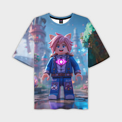 Футболка оверсайз мужская Roblox pink hair, цвет: 3D-принт