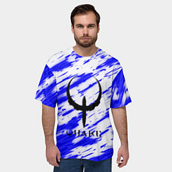 Футболка оверсайз мужская Quake огненные краски, цвет: 3D-принт — фото 2