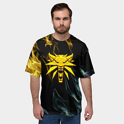 Футболка оверсайз мужская Ведьмак огненный стиль, цвет: 3D-принт — фото 2