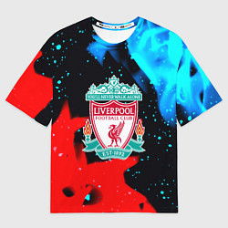 Мужская футболка оверсайз Liverpool fire steel