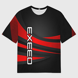 Мужская футболка оверсайз Exeed - красные линии
