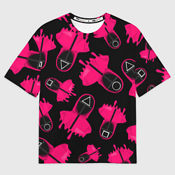 Футболка оверсайз мужская Стражи из игры в кальмара, цвет: 3D-принт