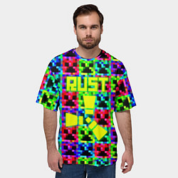 Футболка оверсайз мужская Minecraft x rust, цвет: 3D-принт — фото 2