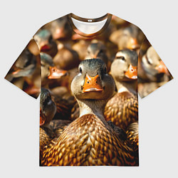 Футболка оверсайз мужская Дикие утки, цвет: 3D-принт