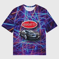 Футболка оверсайз мужская Bugatti Italy - мечта автомобилиста, цвет: 3D-принт