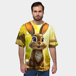 Футболка оверсайз мужская Зайчишка, цвет: 3D-принт — фото 2