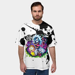 Футболка оверсайз мужская Venom-Rick and Morty - blots, цвет: 3D-принт — фото 2