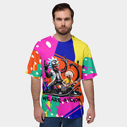 Футболка оверсайз мужская Rick-Venom and Morty - rock group, цвет: 3D-принт — фото 2