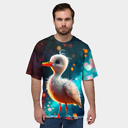 Футболка оверсайз мужская Аистенок, цвет: 3D-принт — фото 2